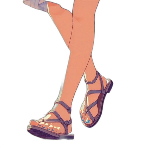 dress, shoes, anime, cartoon transparent PNG cut-out