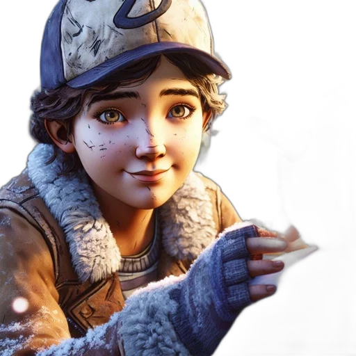face, hat, weapon, jacket transparent PNG cut-out