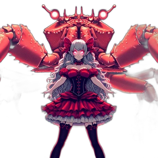dress, crown, creature, weapon transparent PNG cut-out