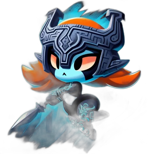 creature, mask, staff, dragon transparent PNG cut-out
