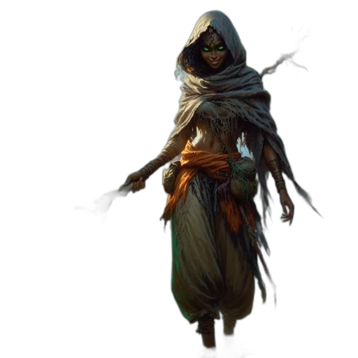 staff, creature, concept art, fantasy art transparent PNG cut-out