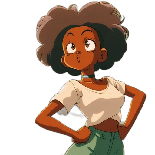 dress, staff, crown, hair transparent PNG cut-out