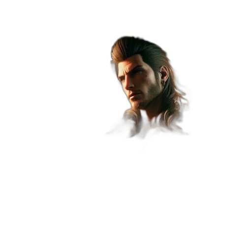 face, hair, weapon, jacket transparent PNG cut-out