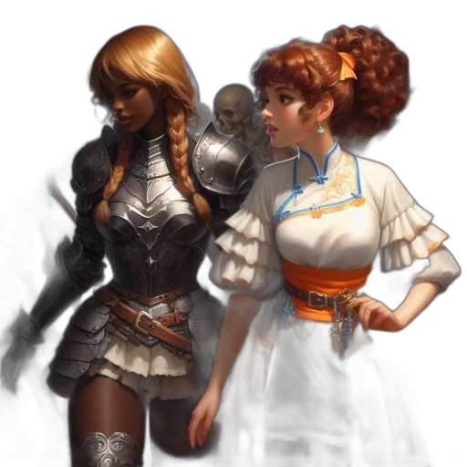 dress, concept art, fantasy art, comic book art transparent PNG cut-out
