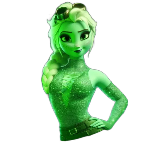 dress, creature, 3d render, concept art transparent PNG cut-out