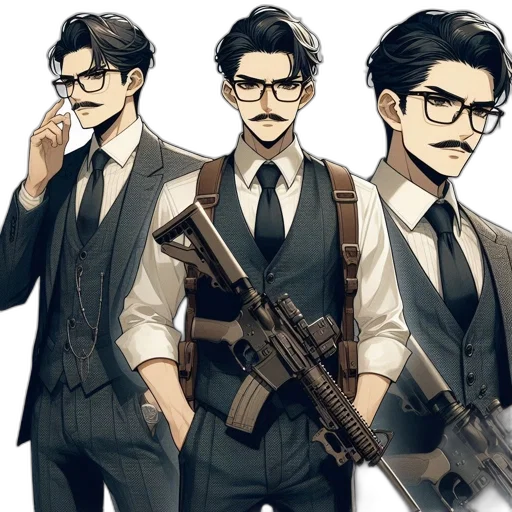 concept art, cartoon, comic book art, anime transparent PNG cut-out