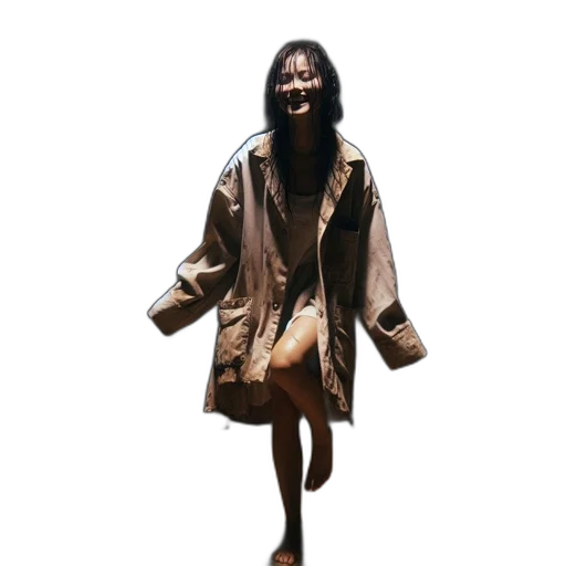 jacket, dress, creature, umbrella transparent PNG cut-out
