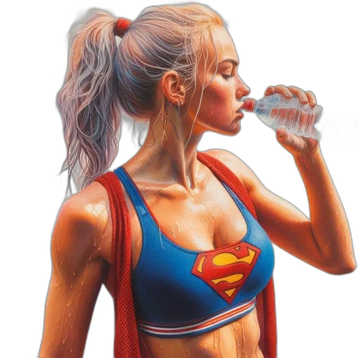 bottle, comic book art, oil painting, watercolor transparent PNG cut-out