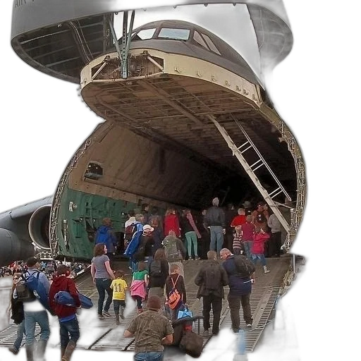 3d render, crowd, people, boarding transparent PNG cut-out
