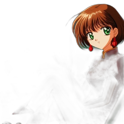 dress, weapon, anime, photorealistic transparent PNG cut-out