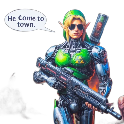 robot, weapon, concept art, comic book art transparent PNG cut-out