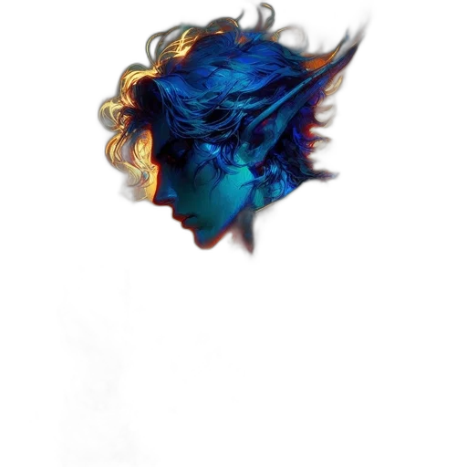 hair, crown, dragon, mask transparent PNG cut-out