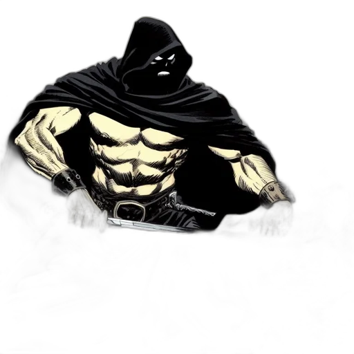 mask, jacket, comic book art, concept art transparent PNG cut-out