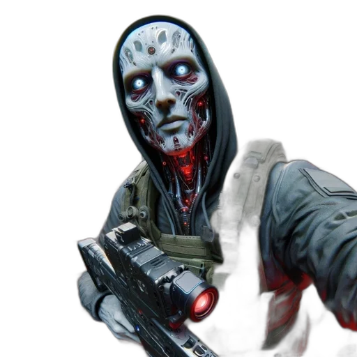 mask, face, concept art, 3d render transparent PNG cut-out