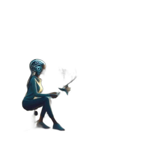 staff, robot, creature, sword transparent PNG cut-out