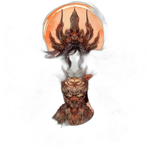 mask, crown, creature, dragon transparent PNG cut-out