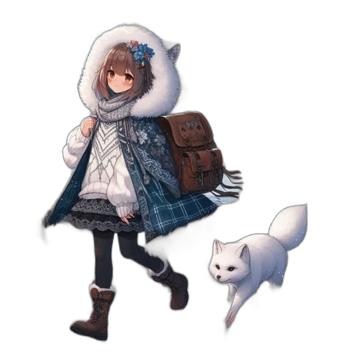 creature, animal, staff, jacket transparent PNG cut-out