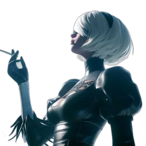 robot, staff, weapon, dress transparent PNG cut-out