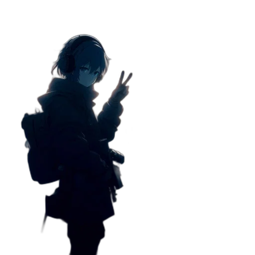 jacket, staff, mask, weapon transparent PNG cut-out