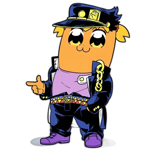 staff, jacket, hat, cartoon transparent PNG cut-out