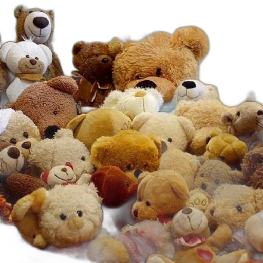 animal, large, pile, teddy transparent PNG cut-out