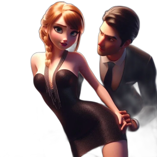 dress, concept art, comic book art, 3d render transparent PNG cut-out