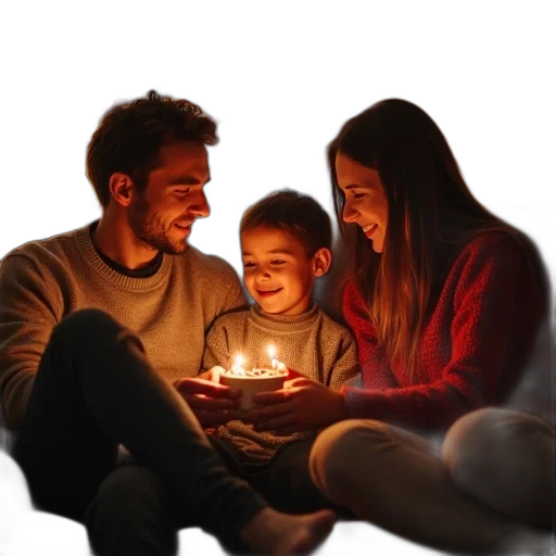 photorealistic, 3d render, fire, happy transparent PNG cut-out