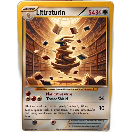 detailed, pokémon, card, littaturn transparent PNG cut-out