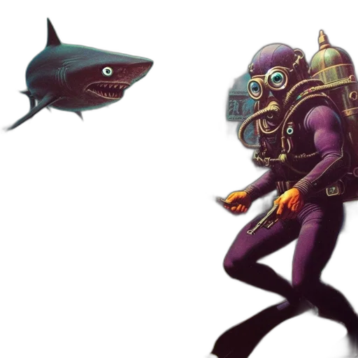 creature, robot, mask, concept art transparent PNG cut-out
