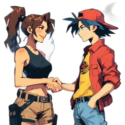anime, concept art, comic book art, pixel art transparent PNG cut-out