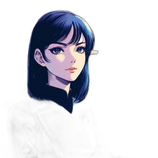 face, robot, staff, anime transparent PNG cut-out