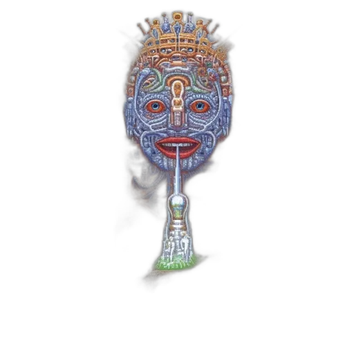 staff, mask, face, crown transparent PNG cut-out