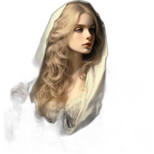 dress, hair, face, mask transparent PNG cut-out