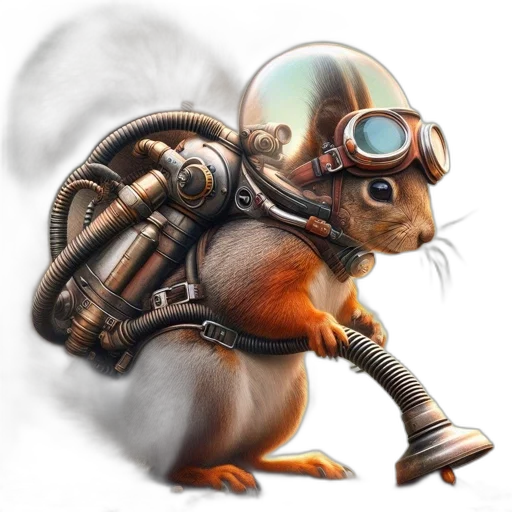 animal, robot, concept art, 3d render transparent PNG cut-out