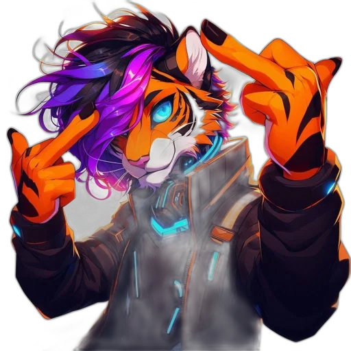 jacket, mask, staff, creature transparent PNG cut-out