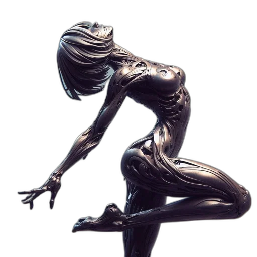 jewelry, robot, hair, creature transparent PNG cut-out