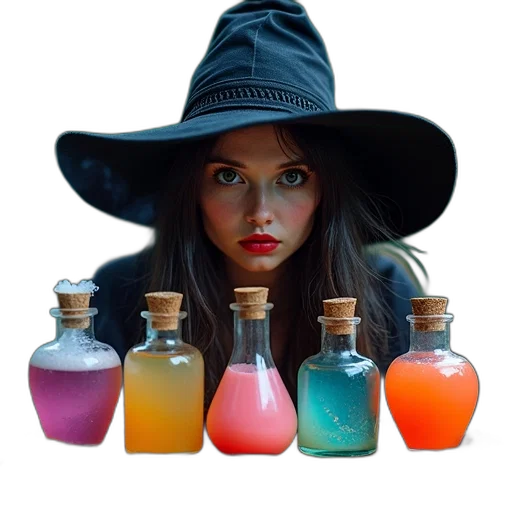 bottle, hat, dress, jewelry transparent PNG cut-out