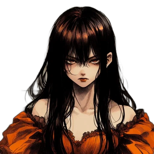 face, dress, hair, mask transparent PNG cut-out