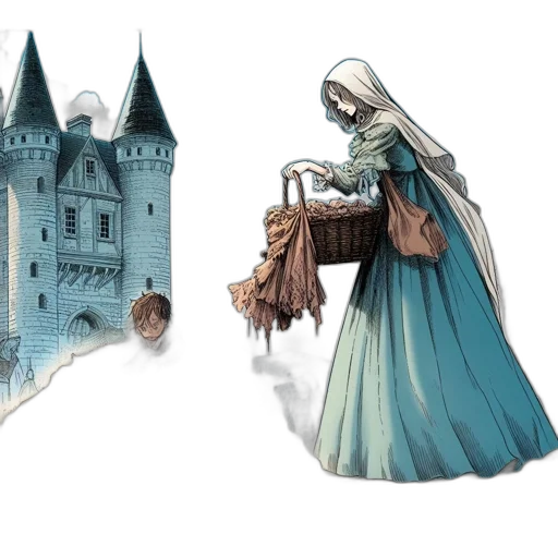 concept art, fantasy art, comic book art, 3d render transparent PNG cut-out