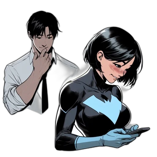 comic book art, concept art, cartoon, blue transparent PNG cut-out
