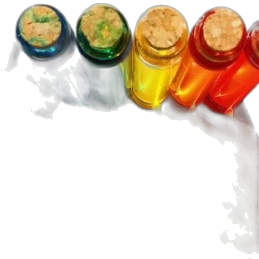 bottle, jewelry, colorful, row transparent PNG cut-out