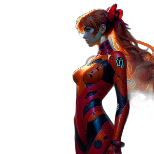 robot, dress, concept art, comic book art transparent PNG cut-out