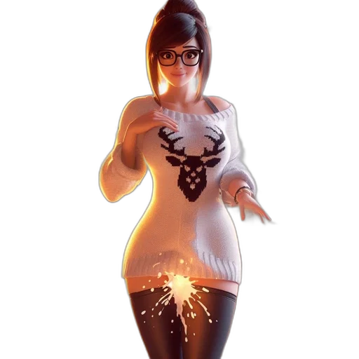 dress, staff, robot, concept art transparent PNG cut-out