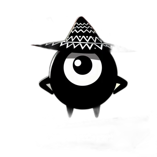 hat, mask, staff, creature transparent PNG cut-out