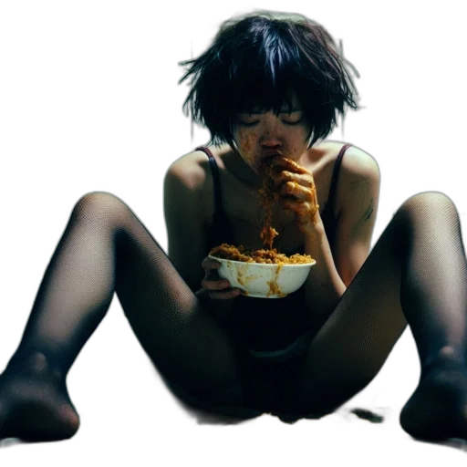 food, concept art, cyberpunk, photorealistic transparent PNG cut-out
