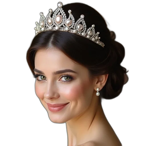 crown, jewelry, face, photorealistic transparent PNG cut-out