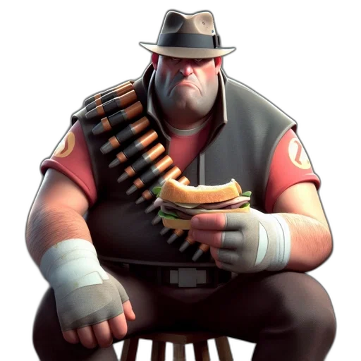weapon, staff, hat, robot transparent PNG cut-out