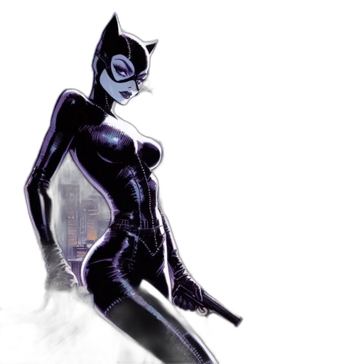 comic book art, concept art, fantasy art, cyberpunk transparent PNG cut-out