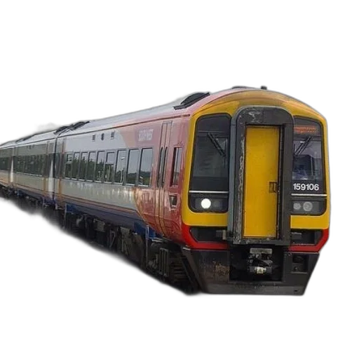 3d render, photorealistic, colorful, train transparent PNG cut-out