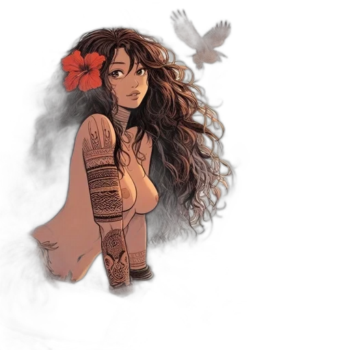 fantasy art, concept art, watercolor, pixel art transparent PNG cut-out